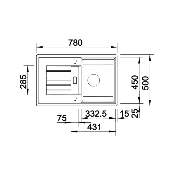Кухонная мойка Blanco ZIA 45 S нежно белый 527200