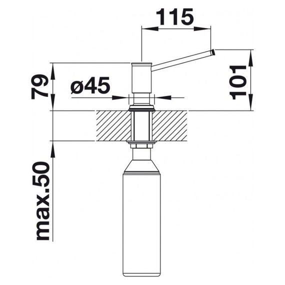 Дозатор жидкого моющего средства Blanco LIVIA satin gold