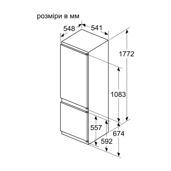 Холодильник встраиваемый Siemens KI87VNS306