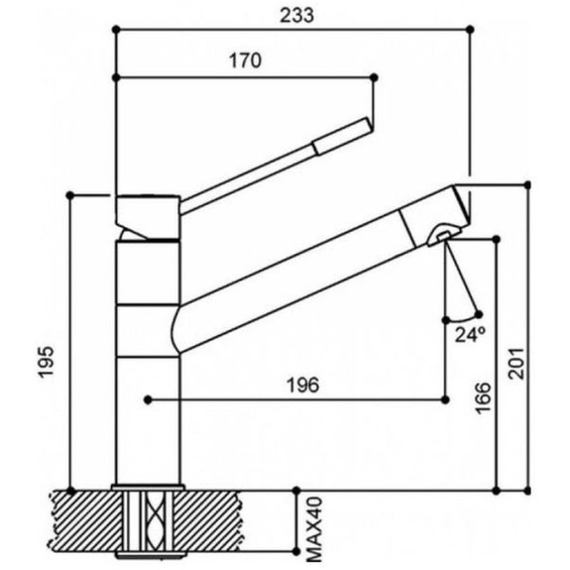 Кухонный смеситель Elleci Sava cromato