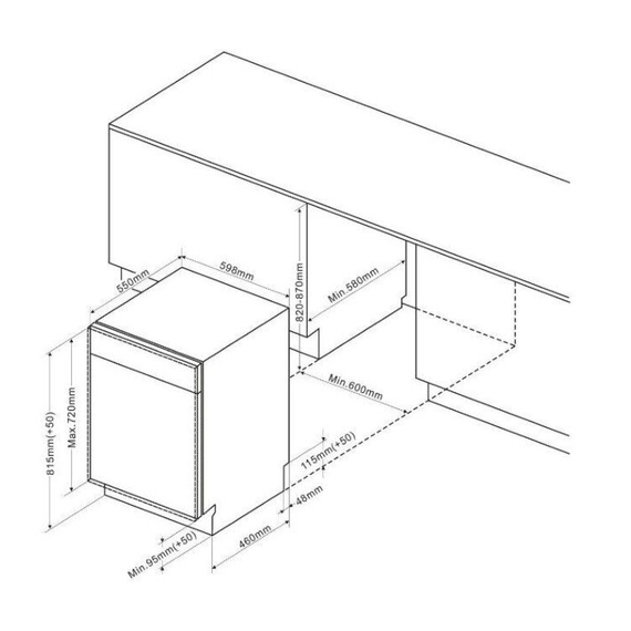 Посудомоечная машина Brandt BDJ424DB