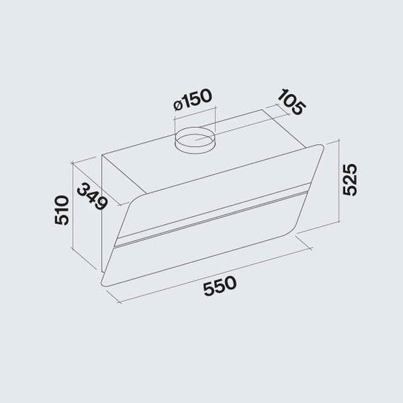 Вытяжка кухонная Falmec FLIPPER 85 Black