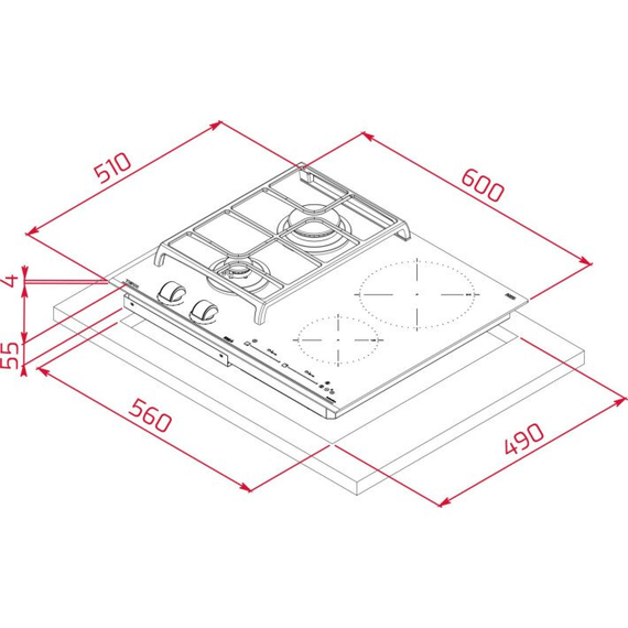 Варочная поверхность комбинированная Teka JZC 64322