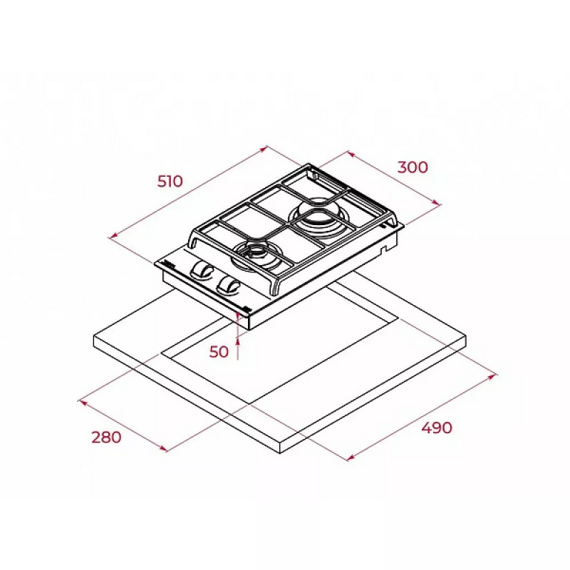 Варочная поверхность газовая Teka GZC 32300