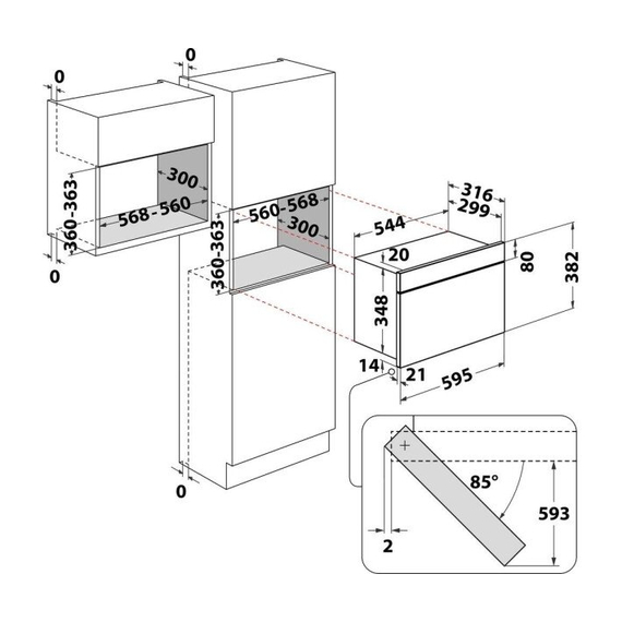 Встроенная микроволновая печь Whirlpool MBNA900B