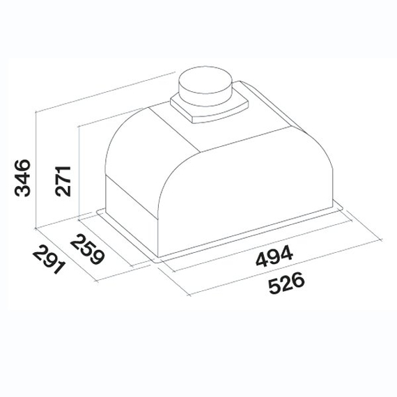 Вытяжка кухонная Falmec Gruppo Incasso Burano 50 E.P. White
