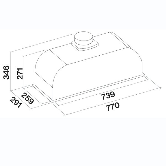 Вытяжка кухонная Falmec Gruppo Incasso Burano 70 E.P. White
