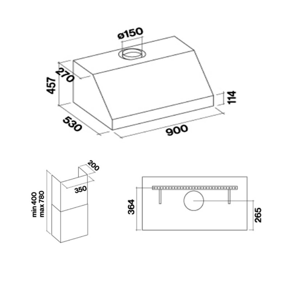 Вытяжка кухонная Falmec Zeus Pro 120 P.E.