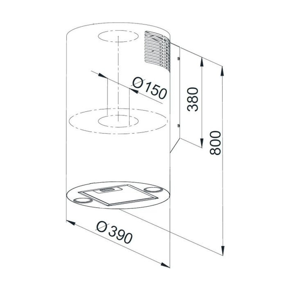 Вытяжка кухонная Gunter & Hauer MARGARETTE WALL BL