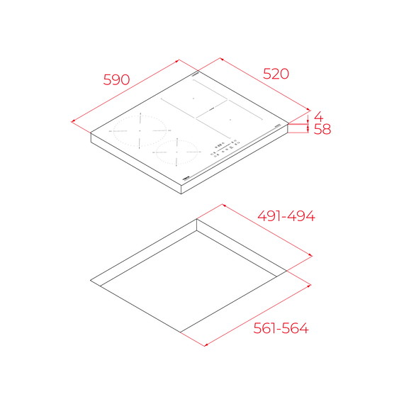 Варочная поверхность электрическая Teka IBF 64210 BK