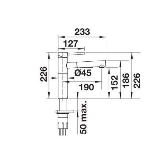 Кухонный смеситель Blanco ALTA-S II чёрний 527545