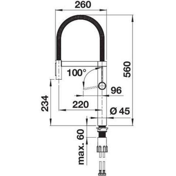 Кухонный смеситель Blanco CULINA-S II PVD steel 527463