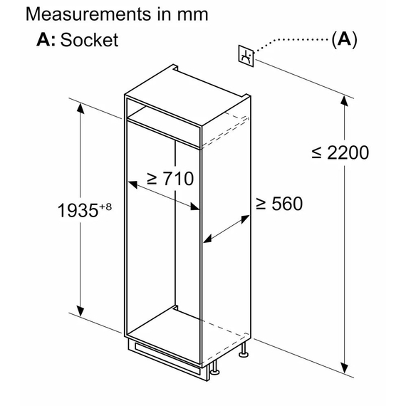 Холодильник встраиваемый Bosch KBN96ADD0
