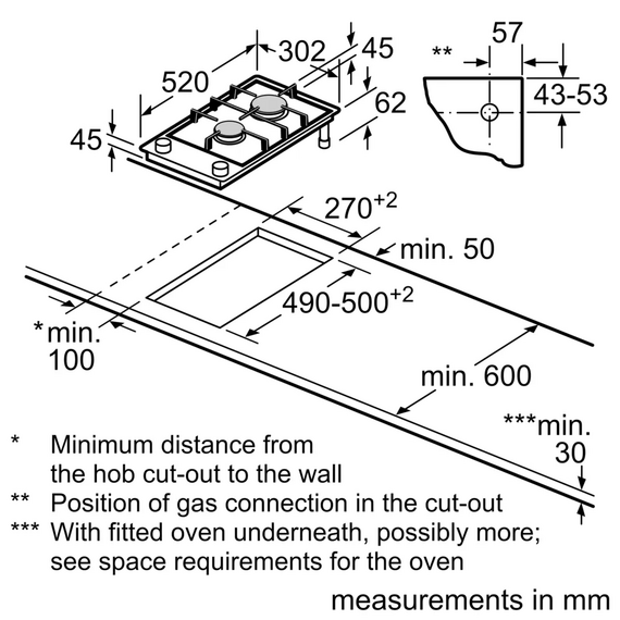 Варочная поверхность газовая Siemens ER3A6BI40