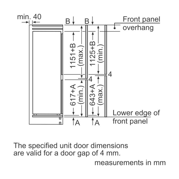 Холодильник встраиваемый Bosch KIS87AF30U
