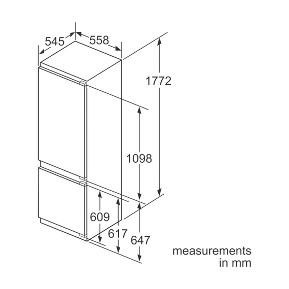 Холодильник встраиваемый Bosch KIS87AF30U