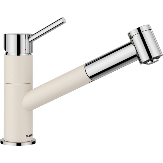 Кухонный смеситель Blanco KANO-S Vario нежный белый/хром 527966