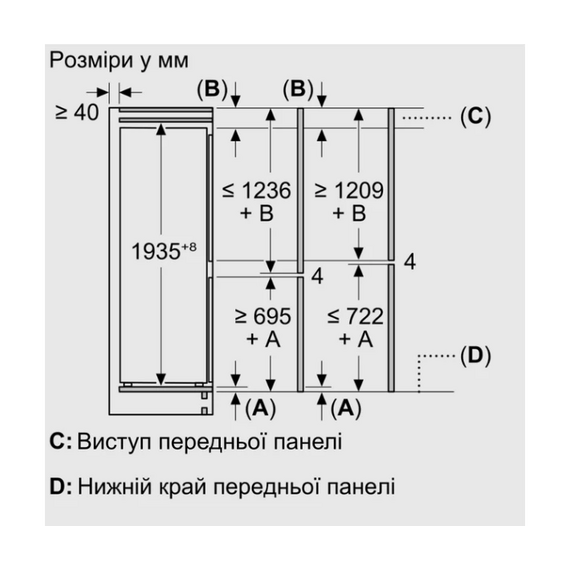 Холодильник встраиваемый Bosch KIN96VFD0