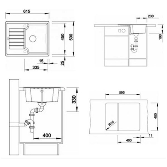 Кухонная мойка Blanco ZIA 40S антрацит 516918