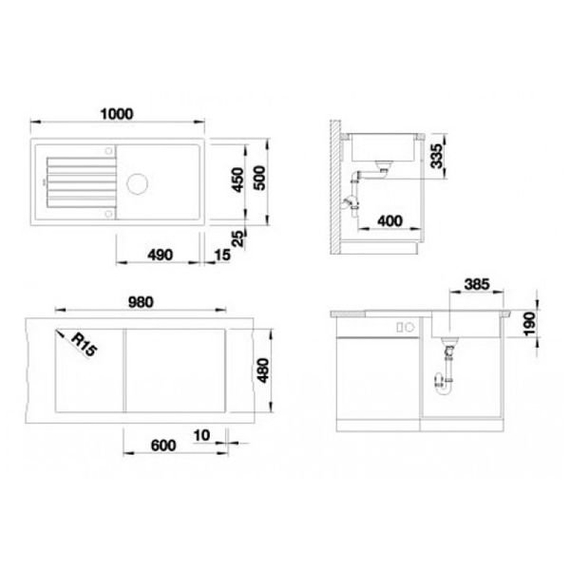 Кухонная мойка Blanco ZIA XL 6 S антрацит 517568