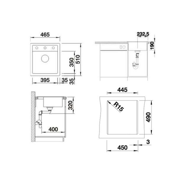 Кухонная мойка Blanco DALAGO 45-F белый 517169