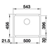 Кухонная мойка Blanco SUBLINE 500-U керамика PuraPlus базальт 523739