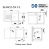 Кухонная мойка Blanco ZIA 5 S нежно белый 527204