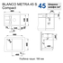 Кухонная мойка Blanco METRA 45 S Compact белый 519576