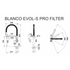 Кухонный смеситель Blanco EVOL-S PRO FILTER satin gold 527430
